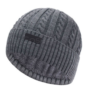 Solid Color 100% Wool Jacquard Knitted <b>Winter</b> Beanie <b>Hat</b> High Quality Unisex Best Selling - Product Image 1