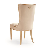 Chaise de salle à manger luxueuse en or en bois massif pour meubles de salle à manger