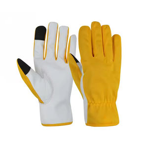 Gants d'assemblage de construction industrielle en cuir de vache au design personnalisé Gants de conducteur souples à double sécurité pour le conducteur - Product Image 2