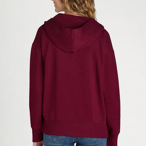 Vente en gros oversize grande taille hommes sweats à capuche fermeture éclair logo imprimé personnalisé col roulé fermeture éclair sweats à capuche courts pour femme - Product Image 3