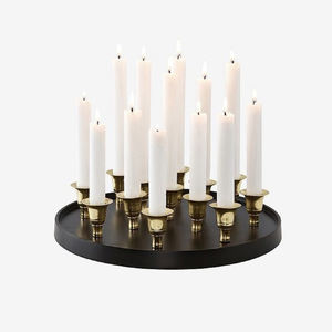 Bougeoir conique en métal coulé or et noir pour la maison mariage événement éclairage de table décoration bougeoir - Product Image 2