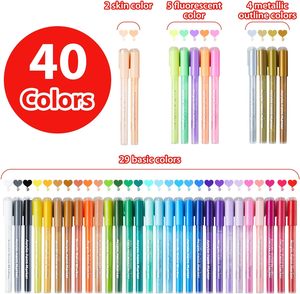 Rotuladores de Pintura Acrílica Ohuhu, 40 Colores, Rotuladores de Pintura <span class=keywords><strong>para</strong></span> Manualidades, <span class=keywords><strong>para</strong></span> Piedra, Madera, Vidrio, Cerámica, Tela, Lienzo, Plástico, Metal - Product Image 6
