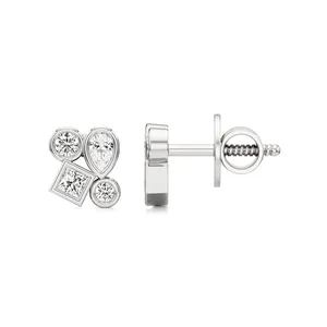Pendientes de Diamantes Aelina con Cuatro Puntas - Product Image 3
