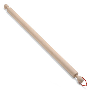 Mattarello legno di faggio naturale Design DEMOLLI lunghezza 70x4cm Made in Italy manico ergonomico anello rimovibile personalizzabile - Product Image 1