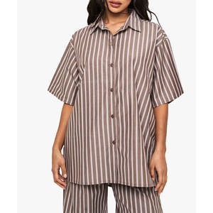 Nuevos diseños, camisón de satén para mujer, conjunto de 2 piezas, ropa de dormir transpirable de la mejor calidad, Conjunto de pijama - Product Image 2