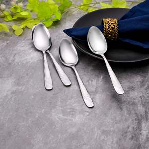 ช้อนสแตนเลสสีเงินมินิมาเจสติก (ชุด 4 ชิ้น) ช้อนผสมชาแบบยาวทันสมัย ดีไซน์กระจกเงา สำหรับใช้ในร้านกาแฟ งานปาร์ตี้ ปลอดภัย ขนาด 15 มล. - Product Image 5