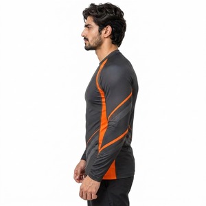 Athletic Training Workout Fitness Running Cycling Surfing <b>Gym</b> Performance Men Rash Guard Long Sleeve <b>Compression</b> Sports <b>Shirt</b> - Product Image 5