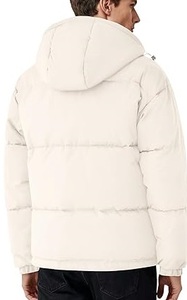 Chaqueta Parka Larga de Invierno para Hombre, Lisa, con Parches, Logotipo Frontal, Capucha, Impermeable, Abrigo Acolchado, Ropa de Calle para Exteriores - Product Image 5