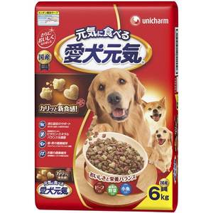 Soins pour le vieillissement chien âgé 10 ans unicharme japon Aiken Genki chien général aliments secs nourrissants pour animaux de compagnie aliments quotidiens 6KG paquet économique - Product Image 5