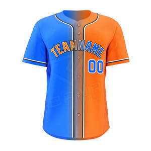 Camiseta de softbol deportivo profesional Sublimación OEM Juventud Oem Camiseta de béisbol de equipo de rayas negras y doradas - Product Image 4