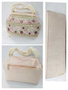 Bolso de Mano de Moda para Mujer, Bordado Tradicional de Alta Calidad, Asa de Perlas, Cierre Magnético, Forro de Seda, Regalo para Fiesta de Bodas - Product Image 3