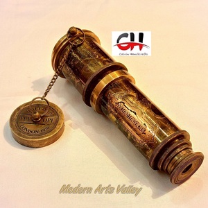 Télescope nautique en laiton antique télescope d'article de cadeau nautique Vintage maritime. - Product Image 3