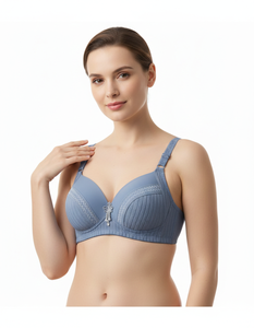 Soutien-gorge ajustable pour <span class=keywords><strong>femme</strong></span>, grande taille, rayé, push-up, bralette à bonnets couvrants, effet galbant, séchage rapide, sous-vêtement pour femmes 2026 - Product Image 4