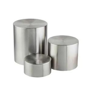 Juego de forma redonda de 3 piezas de metal de hierro soporte elevador de alimentos estante de acero inoxidable acabado plateado para presentación de alimentos - Product Image 1