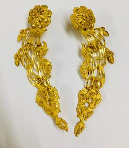 2022อินเทรนด์เครื่องประดับทำด้วยมือที่มีเพชรหมองคล้ำต่างหู18พันกะรัตทองแผ่นสำหรับยุโรปและอเมริกาผู้หญิง - Product Image 4