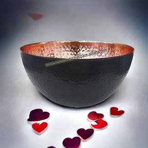 Bol à mélanger en cuivre en gros de haute qualité avec design martelé pour salade oeuf battant à des fins de service décoratives et de cuisine - Product Image 4