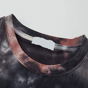 เสื้อยืดคอกลมคอกลมสำหรับผู้ชายทรงโอเวอร์ไซซ์100% คอกลมผ้าคอตตอนถักรูชายกระโปรงผ้าฝ้ายแบบไม่ซ้ำใคร - Product Image 3