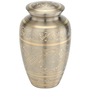 Meilleure qualité urne de crémation pour cendres humaines commémoratives urne métal couleur argent Style européen cendres funéraires en aluminium - Product Image 1