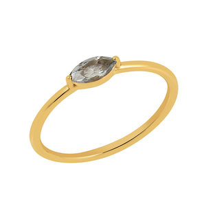 Accesorios de anillo de piedras preciosas granate de Plata de Ley 925 chapados en oro clásico al por mayor - Product Image 3