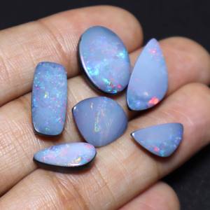 Ópalo Australiano Natural de 30 Quilates, Doble Cabujón Multifuego de Alta Calidad, de 13x7mm a 20x9mm, Piedra para Joyería - Product Image 2