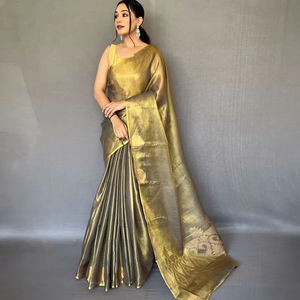 Saree ที่สวยงามด้วยการทอผ้า jacquard zari - Product Image 1