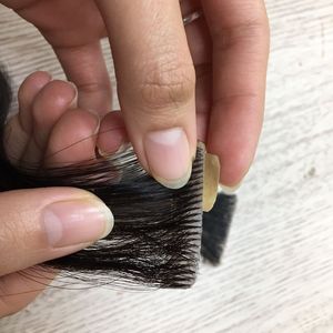 Extensiones de cinta de inyección invisible Remy brasileña Doble dibujado Sin enredos Sin derramamiento 100g por paquete - Product Image 5