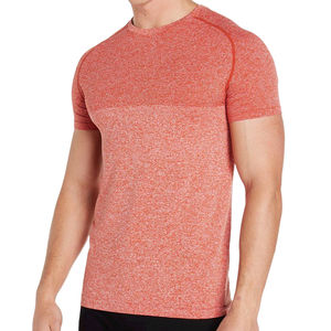 Camiseta de gimnasio de entrenamiento para hombres 100% algodón Spandex de secado rápido y transpirable con diseño de logotipo personalizado camiseta para hombres - Product Image 2