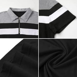 Nuevo Diseño, Camiseta de Punto Sólido con Cierre, Color Liso, para Hombre y Mujer, Transpirable, Antiarrugas, Manga Corta, Botones, 100% Algodón - Product Image 2