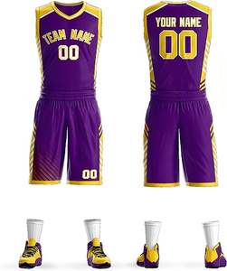 Ensemble d'uniformes de basket-ball d'été personnalisé de grande taille Maillot à sublimation conçu par OEM Gilet d'entraînement sportif respirant anti-UV - Product Image 2