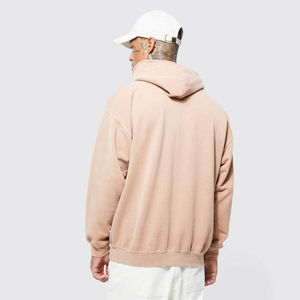 Sweat à capuche pour homme tendance, lavage à l'acide, logo personnalisé, 100% coton, pull vintage, sweats à capuche lavés, poids lourd, vierge pour homme - Product Image 2