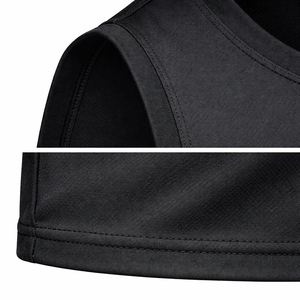 Men's <b>Black</b> O-Neck Solid Knitted Casual Sleeveless Tank <b>Top</b> <b>Black</b> cotton tank <b>top</b> O-neck - Product Image 4