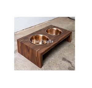 Stainless Steel <b>Dog</b> Feeding <b>Bowls</b> <b>With</b> Wooden <b>Stand</b> Deluxe Quality Pet Cats Water <b>Bowls</b> For Wholesale - Product Image 6