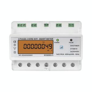 Medidor de Energía WiFi SINOTIMER DTS6619-049 100A Sin Interruptor, Producto de Módulos WiFi de Alta Tecnología - Product Image 1