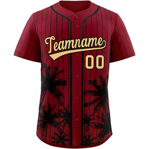 Jersey de Béisbol Juvenil Sublimación personalizada Softball Botón Up Uniforme Tackle Sarga Nombre Número Bordado Malla Dry Fit Shirt - Product Image 5