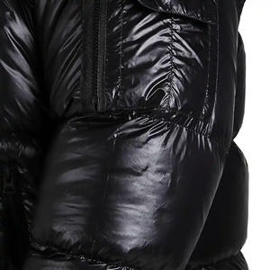 Streetwear personnalisé d'hiver Veste bouffante homme grande taille imperméable Col mandarin Toile Logo sur le devant Dernière conception - Product Image 5