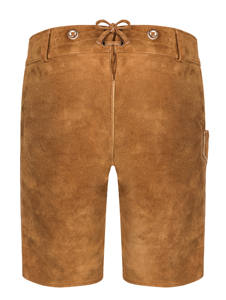 ผู้ชายทําเอง Lederhosen สั้นพร้อมแขวนหนังหนังนิ่มหนัง Cowhide ปุ่มเย็บปักถักร้อยด้านหน้าปิดด้านข้างและกระเป๋าด้านหลัง - Product Image 6