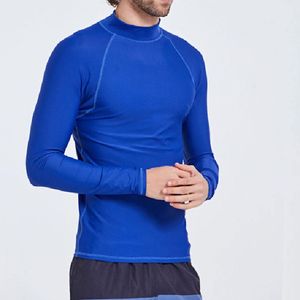 Alta elasticidad hombres Fitness manga corta impresión personalizada RashGuard hombres manga larga protección UV MMA Rash Guard camiseta manga larga - Product Image 1