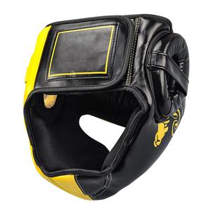 Protector de cabeza de boxeo de cuero genuino Unisex Protector de entrenamiento modular portátil con logotipo personalizable Hecho Material de PU sostenible - Product Image 5