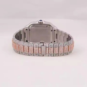 Reloj de lujo VVS Moissanite para hombre, banda redonda de acero inoxidable, estilo Hip Hop, pantalla de esfera, reloj Hihop de fabricante indio - Product Image 4