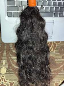 Extensions de cheveux humains en vrac non transformés vierges naturelles ondulées du temple indien cuticule alignée-Fourniture en gros - Product Image 3