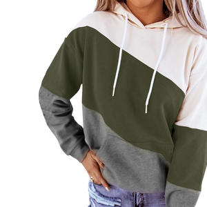 Sweat-shirt décontracté à manches longues tricoté gaufré imprimé sapin de Noël à paillettes pour femmes, tenue ample à capuche pour femme - Product Image 2