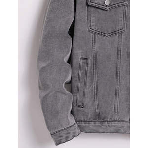 Vente en gros 2025 veste en jean pour hommes à bas prix respirant logo personnalisé veste en jean pour hommes Service OEM vestes pour hommes - Product Image 4