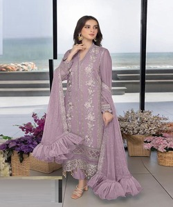 Ropa islámica al por mayor fabricante invierno Abaya elegante Lino Eid pakistaní Salwar traje Kameez conjunto - Product Image 1