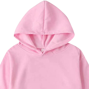 Ensemble de survêtement en polaire rose unisexe, sweat-shirt lourd, jogging, deux pièces, hiver chaud, logo personnalisé, streetwear, survêtement, vente en gros OEM - Product Image 3