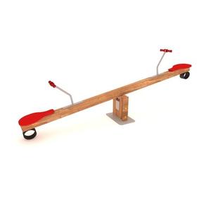 Balancín de Madera Color Roble de 230 cm con Materiales Metálicos y Plásticos para Uso en Jardín, Guardería y Aula de Niños - Product Image 1