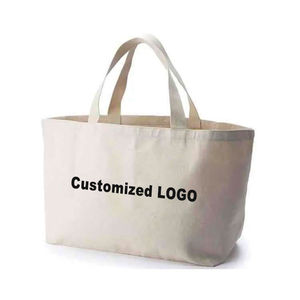 Bolso grande y personalizado de lona de algodón, bolso de mano personalizado, reutilizable, bolso de compras, bolso de lona de algodón - Product Image 2