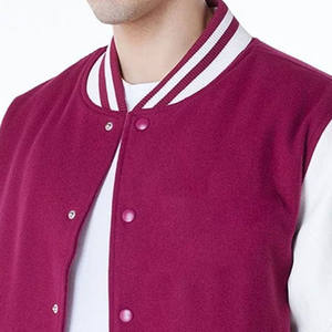 Venta al por mayor cierre de botón de gran tamaño dentro del bolsillo impactante Rosa Varsity chaqueta para hombres Letterman College Baseball Bomber Jacket - Product Image 3