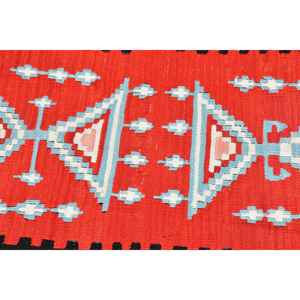 พรมตุรกีวินเทจขนาด 3.9x5.5 ฟุต พรมตกแต่งลายจุดสีดำ - Product Image 4