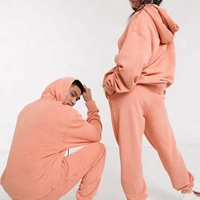 Survêtements unisexes 100 % coton biologique pour la maternité, grandes tailles, coupe ajustée, avec sweat à capuche, tenues d'entraînement, vêtements de sport, logo personnalisé