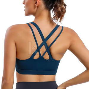 Sujetador deportivo de alto impacto para mujer, acolchado, con tirantes ajustables, transpirable, de malla sin costuras, para gimnasio, running, yoga y fitness - Product Image 4